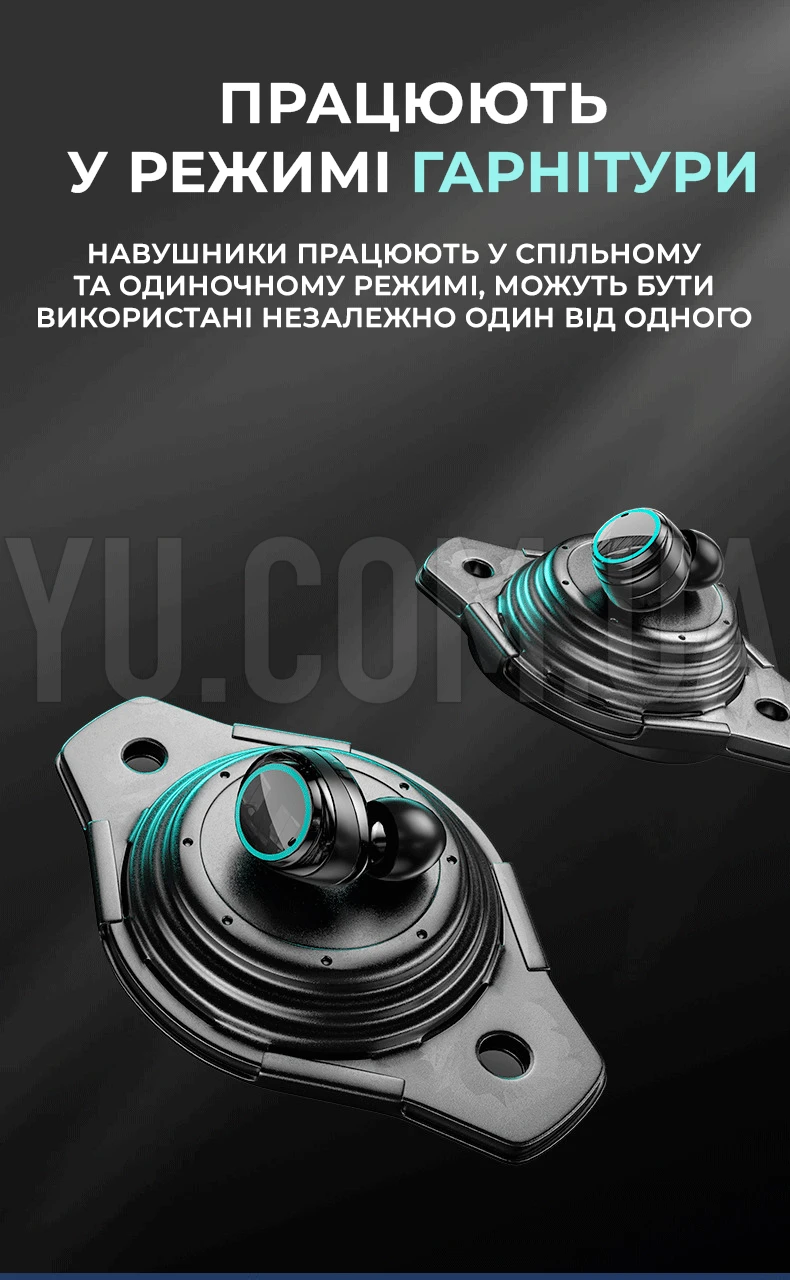 Навушники TWS M25 з низьким рівнем затримки та шумозаглушенням, Bluetooth, з мікрофоном